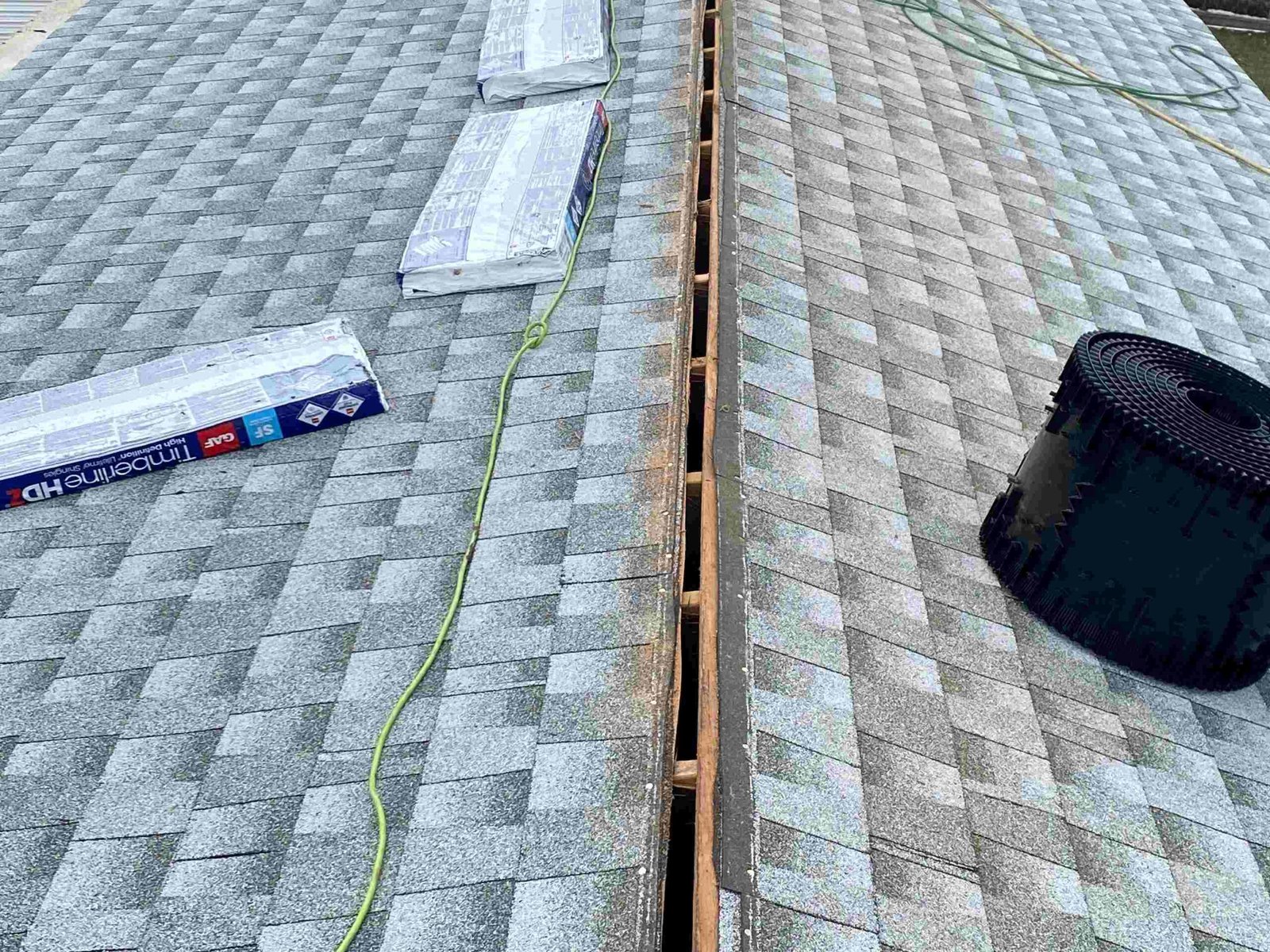 New premium roof installation